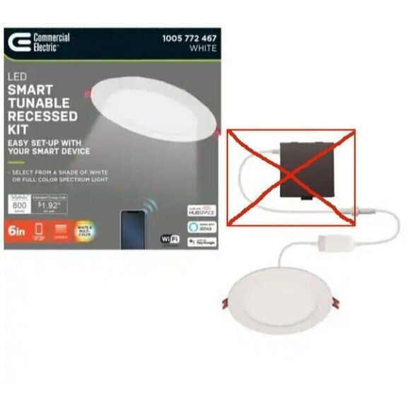 Commercial Electric Replacement Light Only - 6 " LED Color Changing Recessed - Picture 3 of 13